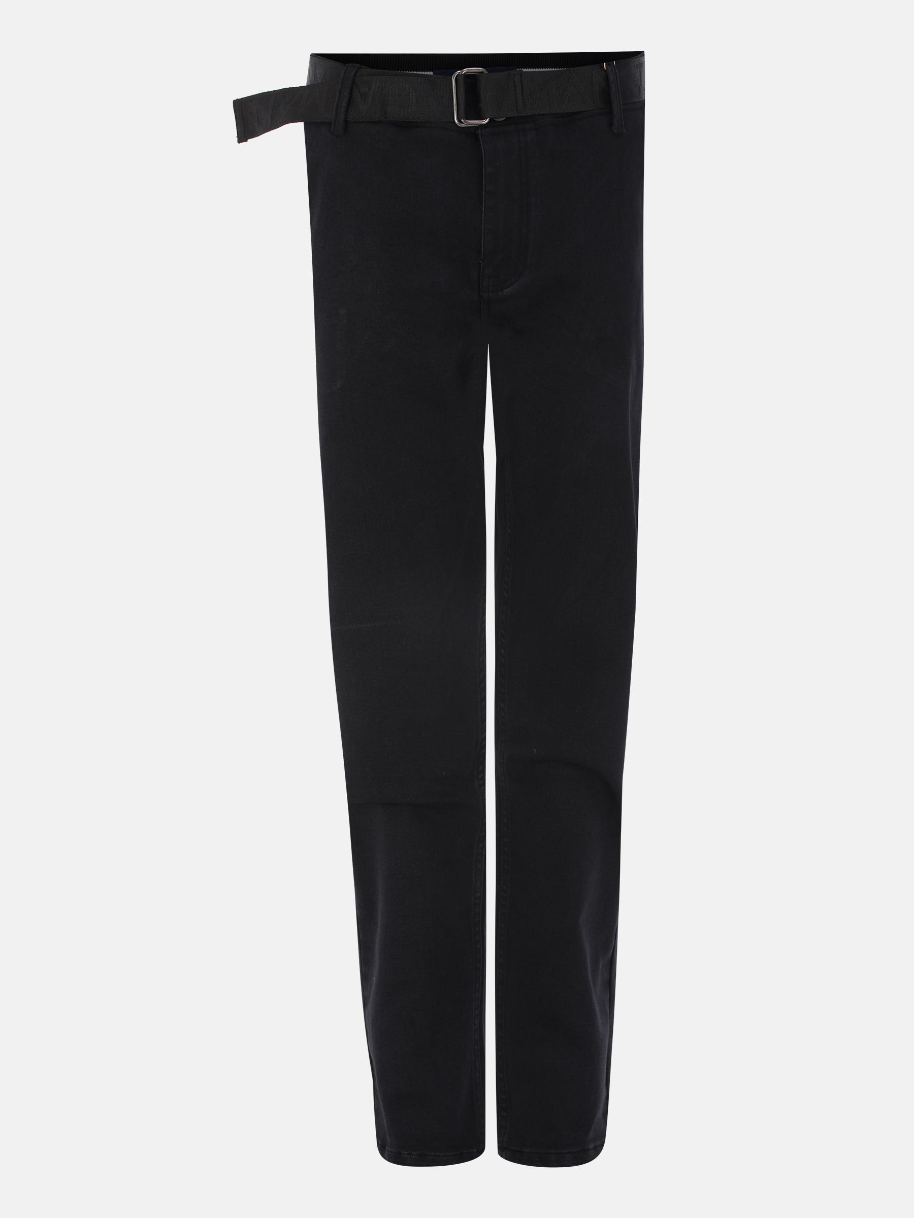 Black Denim Stretched Slim Fit Taaga Man Pant